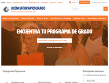 Tablet Screenshot of licenciaturaspregrados.com